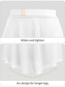 Daydance1件女式芭蕾舞裙成人舞蹈服芭蕾舞女芭蕾舞蹈服侧开叉芭蕾短裙体操训练（尺码偏小，建议拍大一码） - 白色 - 查看 7