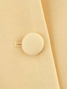 Áo khoác nữ ACKCER thời trang thường ngày cổ tròn tay dài cài cúc phía trước, thích hợp cho mùa xuân, hè và thu. - Màu vàng - Xem 10