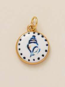 1pc Fashionable And Exquisite INS Marine Creature Conch Lobster Crab Shell Fish Clover DIY Pendant, Plated With 18K Gold, Not Easily Oxidized, Suitable For Wives And Mothers To Freely Match. - Multicolor - View 24