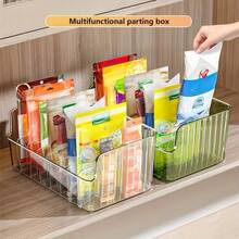 1pc Adjustable Compartment Spice Rack, Multi-Purpose Kitchen Organizer Box, Space Saving For Spices, Snacks, Tea Bags And Small Items