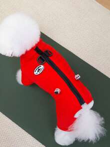 Haustierkleidung, Hunde 4-Bein Jumpsuit Weste, Herbst/Winter Gefütterte Fleecejacke Outfits