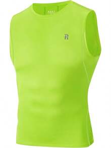 GYHSRunhit Sleeveless Compression Shirt Men Top Athletic Muscle Shirts Men - 黃色 - 查看 12