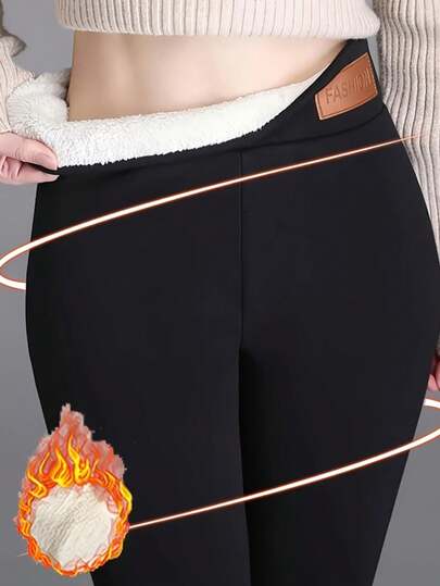 Women's Plus Fleece Thick Sports Pants Winter Wool Running Pants. Black Tights,Tights