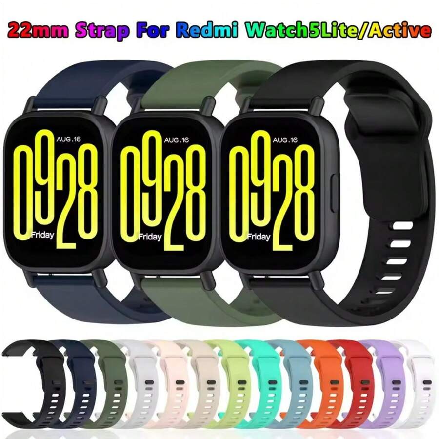 Brazalete/Correa de silicona oficial de 22 mm para Redmi Watch 5 Active, Redmi Watch 5 Lite - Para Redmi Watch 5 de 22 mm - Ver 1