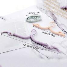 1/10/20/30 قطعة شماعة ملابس قابلة للطي وحمل محمولة باللون الأزرق الفاتح، مناسبة للسفر، رف تجفيف مانع للانزلاق، مثالية للسفر