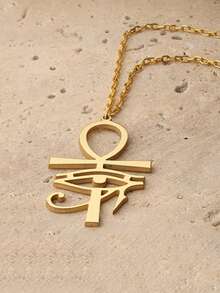 Ankh Necklace, Egyptian Protective Amulet, Ancient Symbol Pendant, Spiritual Jewelry For Women, Egyptian Cross Necklace, Unique Jewelry Gift - Multicolor - View 7