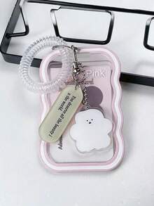 Fashionable And Unique Macaron-Inspired Solid Color Card Holder - Plastic Material, Perfect For Student ID Cards, Campus Access Cards And Keys, Women Mini Wallet Clutch Keychain Card Holder Wallet Wristlet - Multicolor - View 3