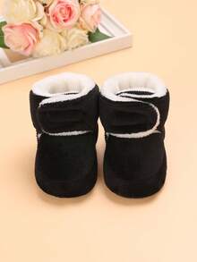 0-1 Year Old Infant Warm Thickened Winter Shoes, Soft Bottom Toddler Shoes, Winter - Black - View 7