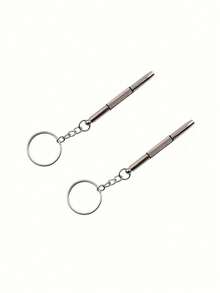 1/2/6 件小型钢制眼镜螺丝刀，多功能眼镜维修螺丝刀套件，用于调整和修理带钥匙扣的眼镜的微型螺丝刀，便携式手动工具，精密螺丝刀工具，可作为圣诞礼物 - 彩色 - 查看 4