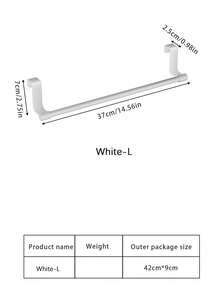 1 buc Suport pentru prosoape pentru ușă de dulap - Cârlig fără perforații, montat pe ușă, potrivit pentru bucătărie, baie și dulapuri - Poate agăța prosoape și cârpe - Instalare ușoară, Organizare bucătărie, Depozitare baie, Accesorii moderne pentru casă