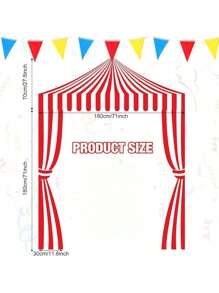 Carnival Decorations Carnival Party Decorations 3 Circus Tent Decorations Circus Awning Decoration Red And White Striped Banner Red Blue Yellow Pennant Banner For Party