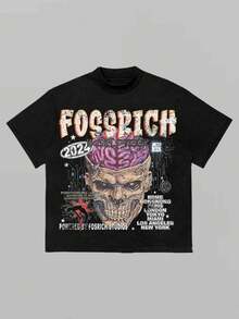 Double Sided Printing (220 Pieces Of Pure Cotton T-Shirts)   Printing Casual Pure Cotton Printing Men's Summer Round Neck Short Sleeved Lining