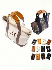 2pcs/Set Or 1pc Faux Leather Handle Covers With Snap Button - Non-Slip, Durable Bag And Luggage Protector Sleeves, Detachable Accessory - Multicolor - View 6