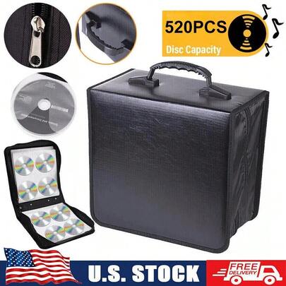 520-Piece PU Imitation Leather CD Case - Large Capacity Optical Disc Case