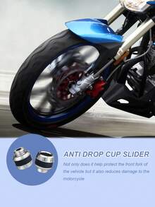 2个铝合金摩托车前叉保护器 - 碳纤维纹理，减震设计 - 轻便耐用，适用于摩托车、电动自行车、踏板车和全地形车（颜色可选 - 增强保护性，时尚摩托车配件）