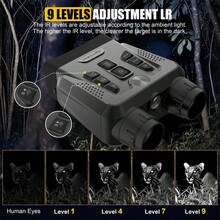 4K Night Vision Goggles Binoculars With LCD Screen 4K Night Vision Binoculars For Adults, Dual Night Vision Modes Binoculars With 4000mAh Battery, 64GB SD Card Included For Adventure And Surveillance,Tracking Up To 500 Meters