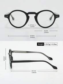 XVBQ Gafas transparentes para hombres XVBQ, con marco de TR, lentes de ABS, redondas, de estilo casual, minimalista, retro y de moda. Montura decorativa de gafas apta para hombres y mujeres, para uso en exteriores, viajes, fotografía callejera, deportes y gafas ópticas.