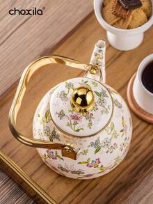 1pc Enamel Pot, Coffee Pot, Tea Pot, Large Capacity Water Kettle, Suitable For Gas Stove And Induction Cooktop, Universal Type