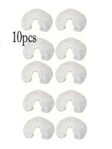 50 pezzi Copri poggiatesta monouso in tessuto non tessuto a forma di U, copri poggiatesta per massaggi antiadesivi, adatti per lettini da massaggio professionali e sedie da spa, misura universale elastica - Bianco