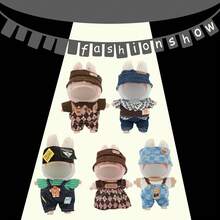 3pcs/Set Bib Pants, Top, And Headband Set, Cute And Fashionable Accessories (Excluding Plush Doll) - Multicolor - View 1