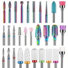 30 Stück Nagelfräser Bits - Keramik Fräser Bits für Nägel, Strass Karbid Nagelhaut Entferner Bits, Maniküre Pediküre Werkzeug 3/32 Zoll - Verschiedenfarbig - Übersicht 9