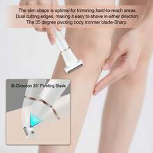 Conduroma 3-In-1 Rechargeable Eyebrow Trimmer For Women & Men – Portable Facial Hair Trimmer With Nose Trimmer Head, Replaceable Precision Cutter Heads And Adjustable 2/3/4mm Comb Lengths For Face, Beard, Eyebrows, Legs & Underarms. - White - View 8