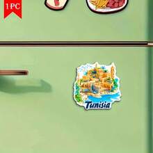 1 nam châm 2D phẳng hình di tích cổ Carthage Tunisia - Thiết kế địa danh văn hóa hình chữ nhật bằng sắt mềm & Acrylic, Ngày của Mẹ, Ngày của Cha, Lễ tốt nghiệp, Quà tặng trang trí nhà sáng tạo, Nam châm tủ lạnh, 2D phẳng - Nhiều màu - Xem 4