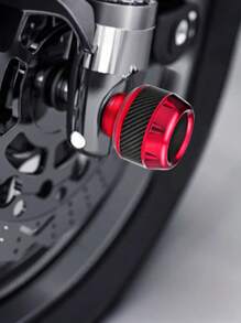 2个铝合金摩托车前叉保护器 - 碳纤维纹理，减震设计 - 轻便耐用，适用于摩托车、电动自行车、踏板车和全地形车（颜色可选 - 增强保护性，时尚摩托车配件）