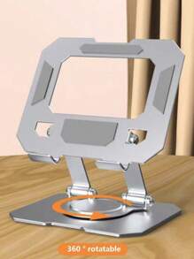 1pc Metal Rotating Flat Stand, Laptop Stand, Desktop Phone Holder, Computer Cooling Suspension Rack