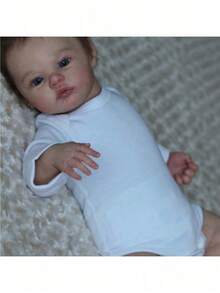 48cm 19inch Soft Vinyl Reborn Baby Doll For Girl Cloth Body Toy With 3D Marble Texture Skin And Visible Veins Newborn Alive