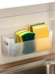 4pcs Wall-Mounted Plastic Storage Rack, No Drill Garbage Bag Holder, Can Be Fixed On Refrigerator Or Cabinet Side, Kitchen Cling Film Storage Rack, Garbage Bag Holder, Storage Rack, Kitchen Supplies - Multicolor - View 10