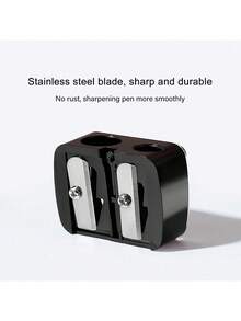 قطعتان/قطعة واحدة من مبراة أقلام المكياج ذات فتحتين، خيارات 4 ألوان مصغرة لمبراة مستحضرات التجميل للأقلام الحواجب والعيون والشفاه، مبراة محمولة بمقبض مضاد للانزلاق، مثالية لأطقم المكياج ولوازم المدرسة والصالونات، هدية رائعة للطلاب والفنانين والمبتدئين (عودة إلى المدرسة، هدايا جوارب عيد الميلاد)، مكياج، رخيصة، ديكور الغرفة، الحمام، السفر، غرفة النوم، اكسسوارات المكياج