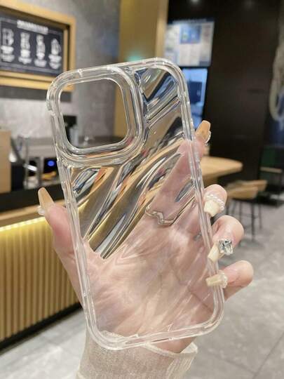 Transparent Water Wave Pattern Phone Case Compatible With IPhone 13, Applicable To IPhone 15 Pro Max New Model, Soft Case Compatible With IPhone 11/XS, Minimalist Design, Air Cushion Anti-Drop