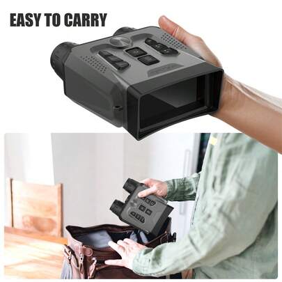 4K Night Vision Goggles Binoculars With LCD Screen 4K Night Vision Binoculars For Adults, Dual Night Vision Modes Binoculars With 4000mAh Battery, 64GB SD Card Included For Adventure And Surveillance,Tracking Up To 500 Meters