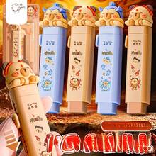 1 pieza/2 piezas Goma de borrar de oso Kabebe, Nezha, Ao Bing de dibujos animados lindos, retráctil, sin rastro, adecuado para estudiantes de primaria (1 carcasa exterior, 2 recambios)