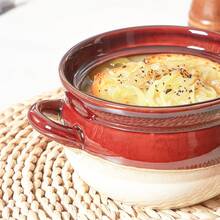 4pcs, 30 Oz Soup Bowls With Handles- Versatile Ceramic French Onion Soup Bowls Set,  Microwaveable, Oven Heated, Lead-Free, Durable, Easy To Clean - Perfect For Kitchen Dinnerware, Soup, Salad, Dessert, Rice, Noodles - Đồng - Xem 4