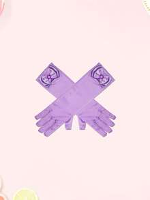 1 Pair, Ice Princess Costume Gloves, Party Accessories, Blue, Pink, 9 Colors Available, Cosplay Role Play Gloves Decor - Multicolor - View 5