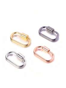 2PCS Sparkling Alloy Oval-Shaped Turnbuckle Keychain,Hemp Rope Style Oval Shaped Carabiner, Metal Screw Oval Keychain Clip, Mini Small Carabiner Alloy Durable Quick Release Spring Clip ,Carabiner Clip Valentines Travel Accessories, Lipstick Cap Keychain, Multi-Functional Accessory Bag Pendant