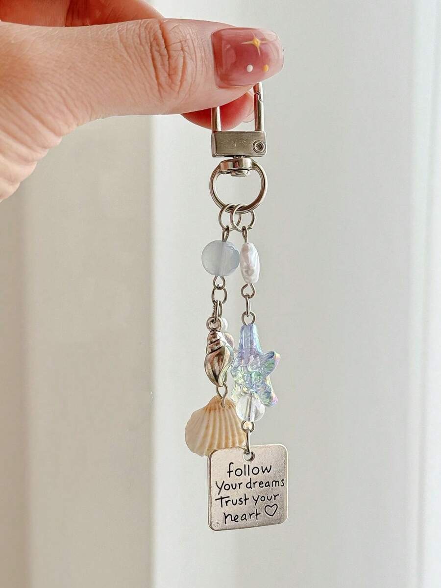 1pc Unisex New Handmade Starfish Phone Lanyard, Camera Strap, Keychain, Suitable For Ins Style Gifts For Mother, Father, Graduation, And Teacher - Multicolor - View 1