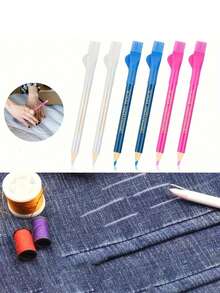 白色记号笔，适用于标记、铅笔、缝纫、编织用品；缝纫用品；缝纫工具；缝纫标记工具 - 彩色 - 查看 2