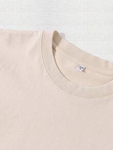 XO Graphic Tee Washed T-Shirt Holiday Gifts Y2K Men's Graphic Tees, Street - Style Vintage Washed T - Shirts, 230G Cotton T - Shirts, 100% Pure Cotton, Unisex Graphic Tees  Halloween Back To School  Shirts - 杏色 - 查看 3