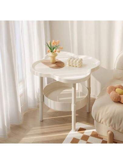 1pc Moderne Minimalist Living Room Four Leaf Clover Coffee Table/Nightst Tier Cloud Shaped Shelf, Home Bedside Tafel