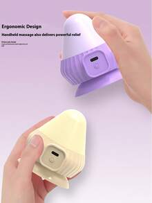 全新 USB 可充电电动吸盘筋膜球按摩振动足部肌肉放松按摩器，电动吸盘按摩器，多级振动，用于肌肉放松 - 彩色 - 查看 9