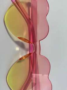 1/6/12/20 Pairs Heart Shaped Candy Color Rimless Fun Heart Party Glasses For Women Men Party Favors - Pink - View 9