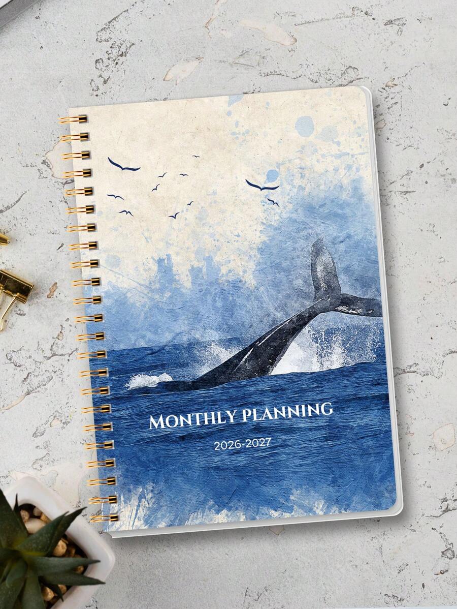 BUBU 2026-2027 学年周计划和月计划，2026 年 1 月 - 2027 年 12 月，6.5 英寸 X 8.2 英寸，软封面，线圈装订，学校和办公用品返校用品 - 彩色 - 查看 1