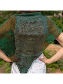 Women Knit Shawl Wrap, Elegant Shiny Sequins Fine Mesh Shoulder Cover-Up For Spring Summer