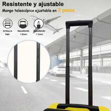 Maleta Cabina 20'' Con Portavasos, Cajón Y Candado  10kg - Amarillo - Ver 4