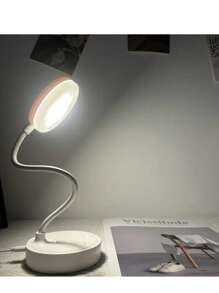 360° Adjustable Gooseneck Design USB Lamp With 3-Color Dimming (White/Neutral/Warm Light), Multifunctional As Phone Holder, LED Eye-Care Desk Lamp For Office, Study, Home, Bedroom