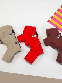 Haustierkleidung, Hunde 4-Bein Jumpsuit Weste, Herbst/Winter Gefütterte Fleecejacke Outfits