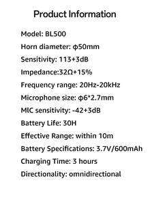 Słuchawki gamingowe Acinaci BL500 bezprzewodowe z mikrofonem, 2,4 GHz/Bluetooth, z mikrofonem z redukcją szumów – czarno-białe